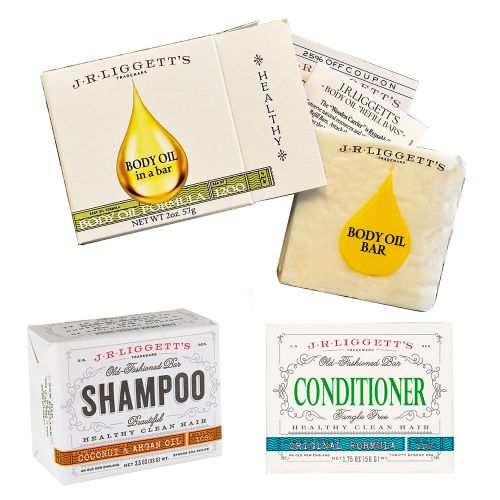 Labor Day Bundle. Body Oil Bar, Coconut & Argan Oil Shampoo Bar and Conditioner Bar