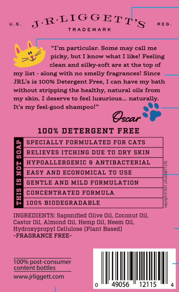 Cat Shampoo with Natural Ingredients J.R.LIGGETT'S